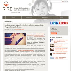 Les stratégies d'apprentissage inefficaces des étudiants