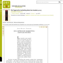 De l'approche marketing dans les musées
