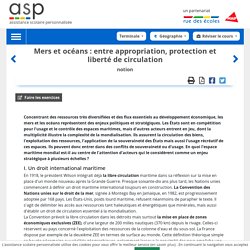 Mers et océans : entre appropriation, protection et liberté de circulation