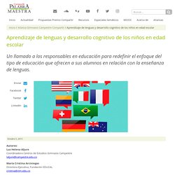 Aprendizaje de lenguas y desarrollo cognitivo de los niños en edad escolar