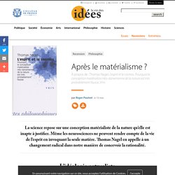 Après le matérialisme ?