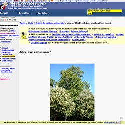 Arbre, quel est ton nom ?-Quiz