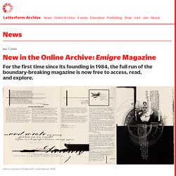 New in the Online Archive: Emigre Magazine – Letterform Archive