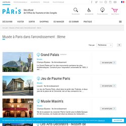 Musée à Paris dans l'arrondissement : 8ème - Office de tourisme Paris