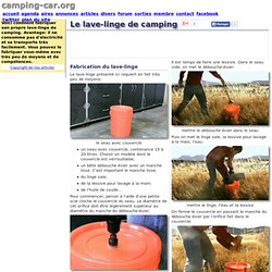 Article: BONS TUYAUX: Le lave-linge de camping