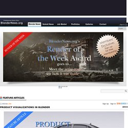 Feature Articles - PRODUCT VISUALIZATIONS IN BLENDER