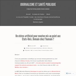 Un utérus artificiel pour mouton mis au point aux Etats-Unis. Demain chez l’humain ?