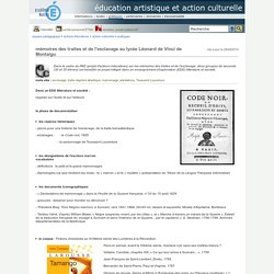 éducation artistique et action culturelle - mémoires des traites et de l'esclavage au lycée Léonard de Vinci de Montaigu