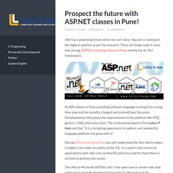 ASP.NET classes in Pune