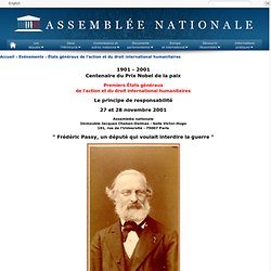 Centenaire du Prix Nobel de la Paix