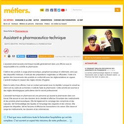 Assistant·e pharmaceutico-technique