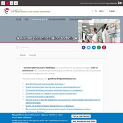 Assistant pharmaceutico-technique