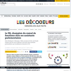 Le FN, champion du cumul de fonctions chez ses assistants parlementaires