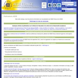 Association Européenne de l'Education : site légèrement ancien