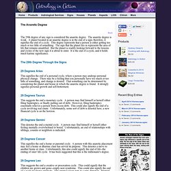 Astrology in Action - Anaretic Degree