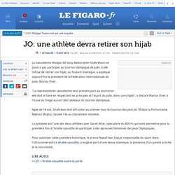 JO: une athlète devra retirer son hijab