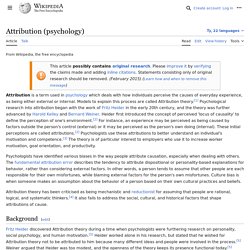 Attribution (psychology)