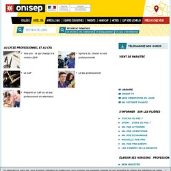ONISEP : Au lycée professionnel et au CFA
