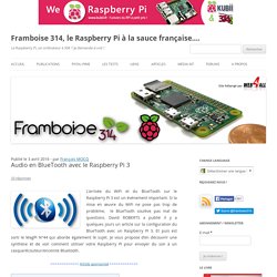 Audio en BlueTooth avec le Raspberry Pi 3