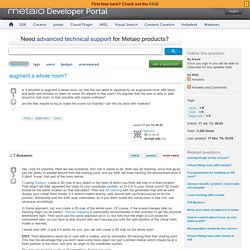 augment a whole room? - Metaio Helpdesk