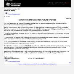 Australian Government, Department of Defence - The Hon. Joel Fitzgibbon MP Media Release