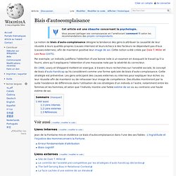 Biais d'autocomplaisance