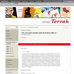 « Il y a un autre monde, mais il est dans celui-ci. »
