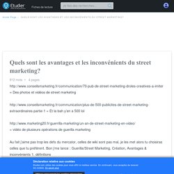 Quels sont les avantages et les inconvénients du street...