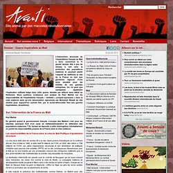 Dossier : Guerre impérialiste au Mali