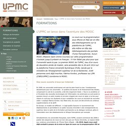L’UPMC se lance dans l’aventure des MOOC