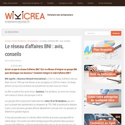 BNI : avis et critique sur ce réseau d'affaires