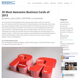 35 Most Awesome Business Cards of 2013