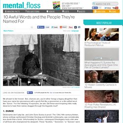10 Awful Words and the People They're Named For