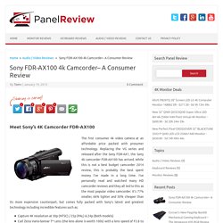 Sony AX100 - Not Your Average Camcorder