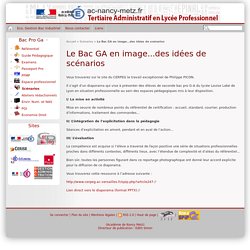 Le Bac GA en image...des idées de scénarios -