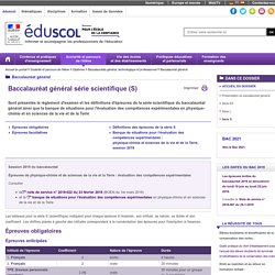 Baccalauréat général - Série S
