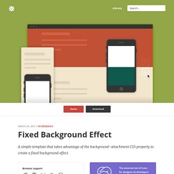CSS Fixed Background Effect
