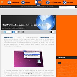 BackUp Gmail sauvegarde votre compte Gmail