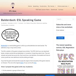 Balderdash: ESL Speaking Game