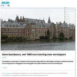 Geen basisbeurs, wel 1000 euro korting voor eerstejaars