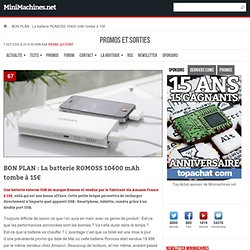 La batterie ROMOSS 10400 mAh tombe à 15€