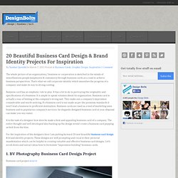 20 Beautiful Business Card Design & Brand Identity Projects For Inspiration