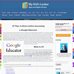 10 Tips to Know before Becoming a Google Educator