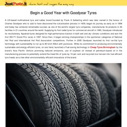 Begin a Good Year with Goodyear Tyres