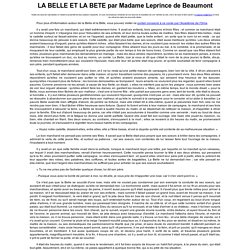 La Belle et la Bête par Madame Leprince de Beaumont