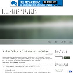 Adding Bellsouth Email settings on Outlook