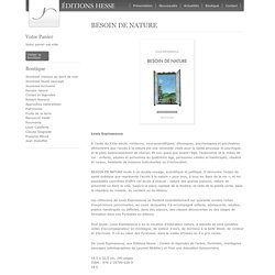 BESOIN DE NATURE — Éditions Hesse