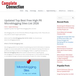 Top Best Free High PR Microblogging Sites List 2020
