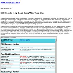 Best SEO Gigs 2018