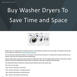 Best Washer Dryers